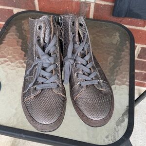 Metallic High-Top Sneakers